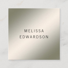 Tarjeta De Visita Cuadrada Modern minimalist luminous silver professional