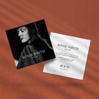 Tarjeta De Visita Cuadrada Modern Minimalist Simple Professional 