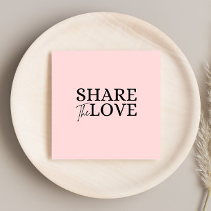 Tarjeta De Visita Cuadrada Modern Share the love blush pink refiérase a un am