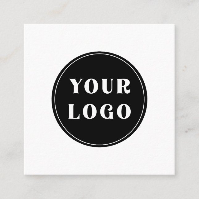 Tarjeta De Visita Cuadrada Moderna, elegante, elegante y Personalizable (Anverso)