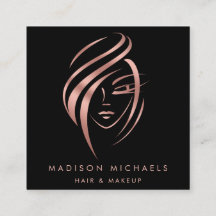 Moderna Faux Rosa Gold Resumen maquillaje de pelo