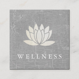 Tarjeta De Visita Cuadrada Moderna Flor Lotus Gray de Marcado