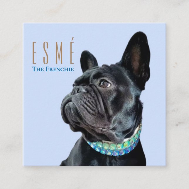 Tarjeta De Visita Cuadrada Moderna foto doble personalizada QR Esmé (Anverso)