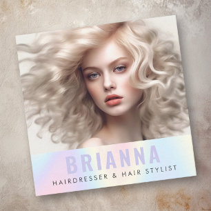 Tarjeta De Visita Cuadrada Moderna foto minimalista de moda en el arcoiris pa