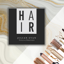 Moderna Hairdresser Monocromo en blanco y negro