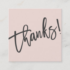 Tarjeta De Visita Cuadrada MODERNA MANIPULADA gracias al negro rosa moderno