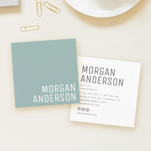 Tarjeta De Visita Cuadrada Moderna Minimalista, sencilla, profesional y dusty