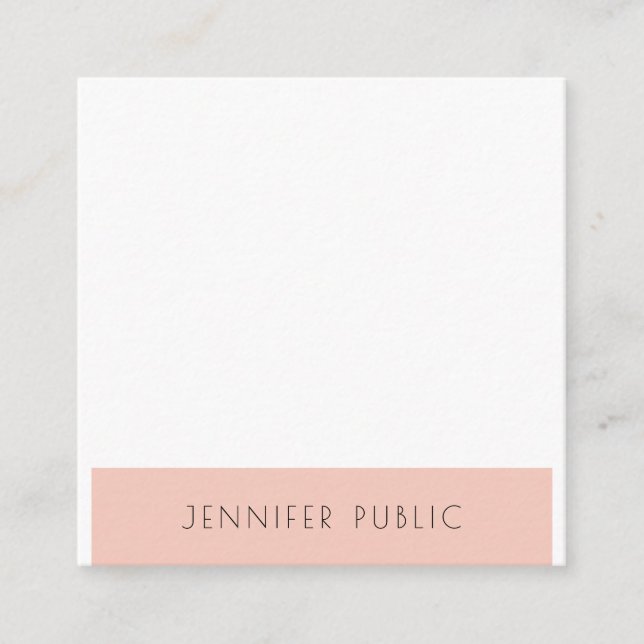 Tarjeta De Visita Cuadrada Moderna plantilla de diseño simple profesional de  (Anverso)