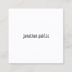 Tarjeta De Visita Cuadrada Moderna plantilla profesional Minimalista elegante