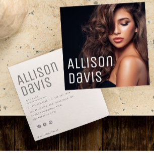 Tarjeta De Visita Cuadrada Moderna plaza de fotografía profesional simple Min