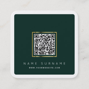 Tarjeta De Visita Cuadrada Moderna red de código QR escaneado logotipo Squar