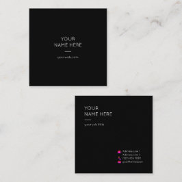 Tarjeta de visita cuadrada moderna simple