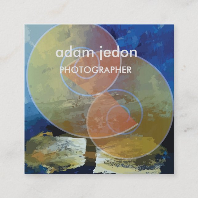 Tarjeta de visita cuadrada moderna y elegante (Anverso)