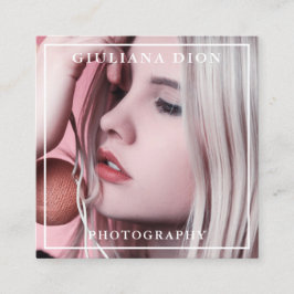 Tarjeta De Visita Cuadrada Moderna y elegante fotografía mínima y simple