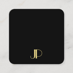 Tarjeta De Visita Cuadrada Moderna y elegante plantilla de lujo monogramada G