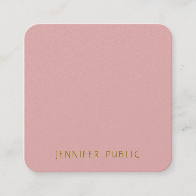 Tarjeta De Visita Cuadrada Moderna y elegante plantilla de lujo profesional (Anverso)