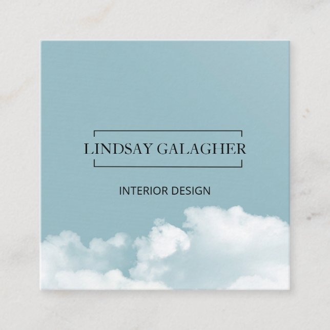 Tarjeta De Visita Cuadrada Moderne Wolken Himmel (Anverso)