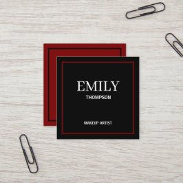 Tarjeta De Visita Cuadrada Moderno artista profesional de maquillaje Minimali