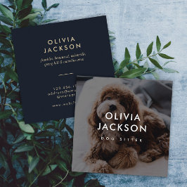 Tarjeta De Visita Cuadrada Moderno centro de entrenamiento mínimo para perros