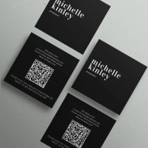 Moderno código QR personal simple minimalista negr