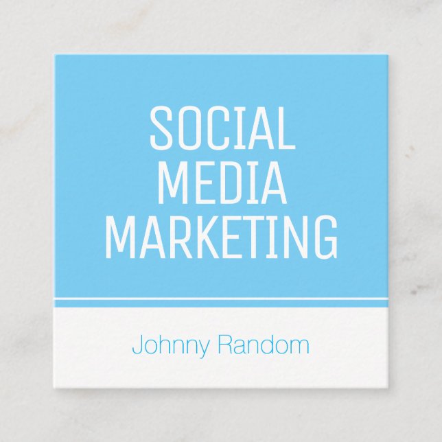 Tarjeta De Visita Cuadrada Moderno destaqúese la cubierta (Anverso)