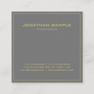 Tarjeta De Visita Cuadrada Moderno diseño elegante y moderno Premium Linen De