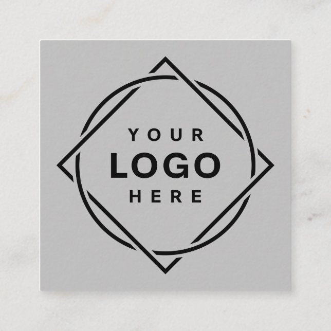 TARJETA DE VISITA CUADRADA MODERNO, ELEGANTE Y PERSONALIZABLE (Reverso)