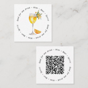 Tarjeta De Visita Cuadrada Moderno evento de negocios Mimosa Drink Voucher