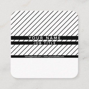 Tarjeta De Visita Cuadrada Moderno minimalista con rayas finas