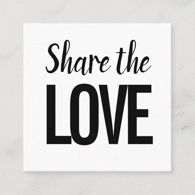 Tarjeta De Visita Cuadrada Moderno moderno moderno remitir a un amigo / tarje (Anverso)