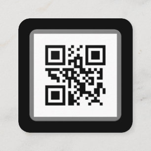 Tarjeta De Visita Cuadrada Moderno personalizado blanco mínimo código QR me