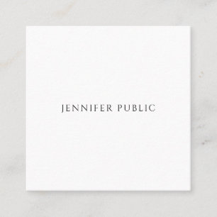 Tarjeta De Visita Cuadrada Moderno Personalizado Minimalista Elegante Aquí Su