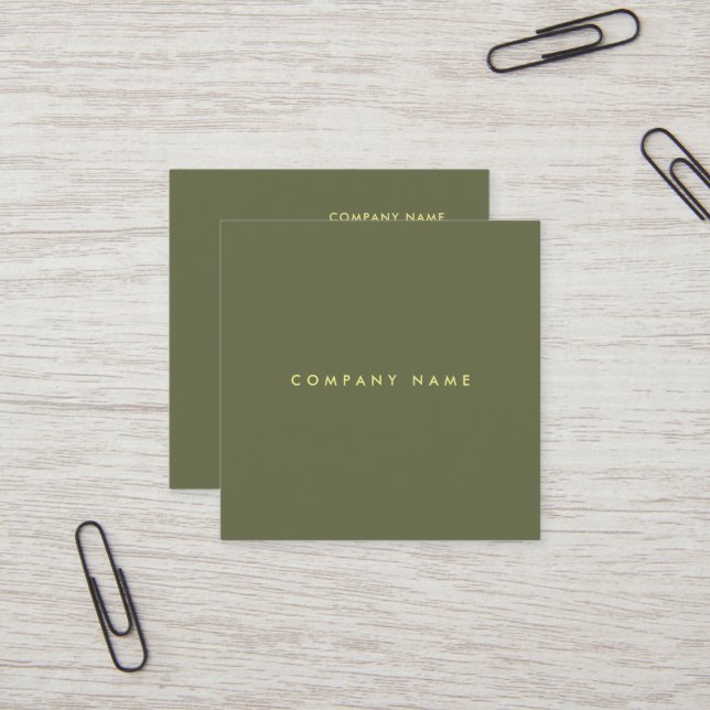 Tarjeta De Visita Cuadrada Moderno profesional de lujo Premium Silk Trendy (Anverso/Reverso In Situ)