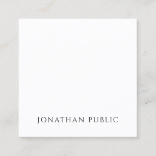 Tarjeta De Visita Cuadrada Moderno Profesional Elegante Simple Template Luxur