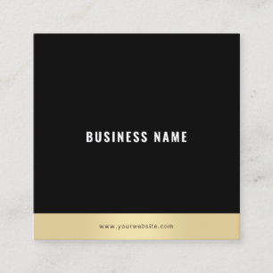 Tarjeta De Visita Cuadrada Moderno profesional Simple Plata Oro Blanco Negro