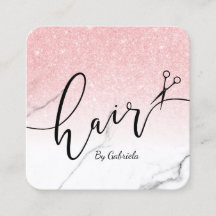 Moderno rosa purpurina de oro tijeras peluquero