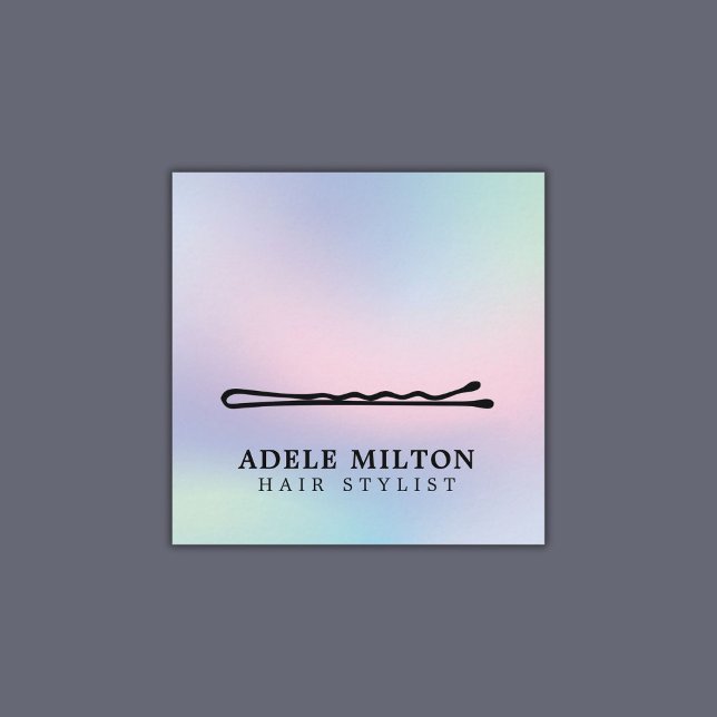 Tarjeta De Visita Cuadrada Moderno Salón De Pin De Pelo Pastel (Subido por el creador)