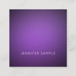 Tarjeta De Visita Cuadrada Moderno Simple Elegante Template Morado Lujoso