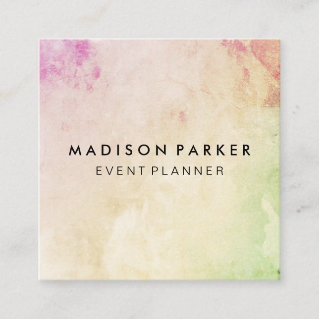 Tarjeta De Visita Cuadrada Moderno y elegante (Anverso)