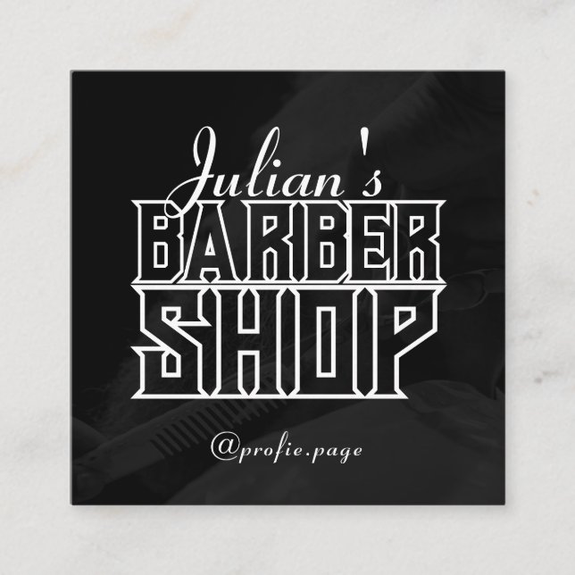 Tarjeta De Visita Cuadrada Moderno y elegante (Anverso)