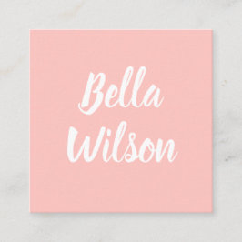 Tarjeta De Visita Cuadrada Moderno y moderno pastel minimalista
