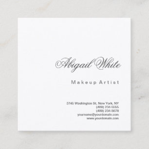 Tarjeta De Visita Cuadrada Moderno y sencillo artista de maquillaje Minimalis
