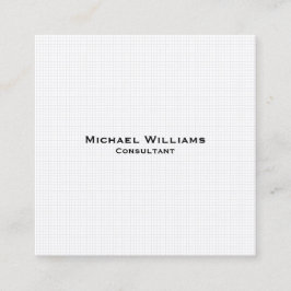 Tarjeta De Visita Cuadrada Modernos cheques blancos de moda profesional Minim