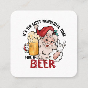 Tarjeta De Visita Cuadrada Momento más maravilloso para una cerveza