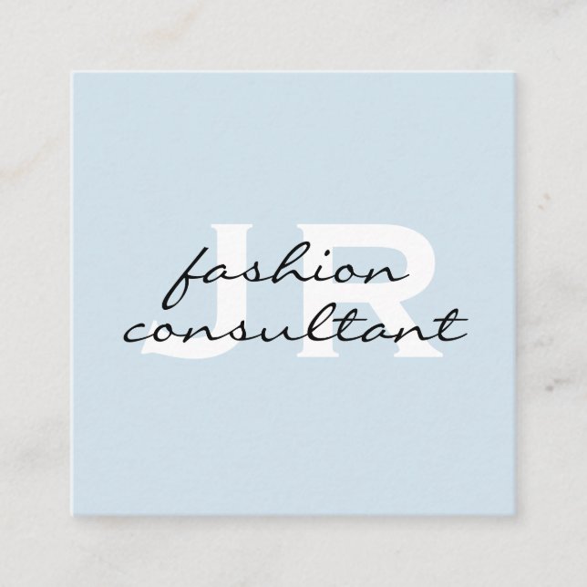 Tarjeta De Visita Cuadrada Monograma / Corporación (Anverso)