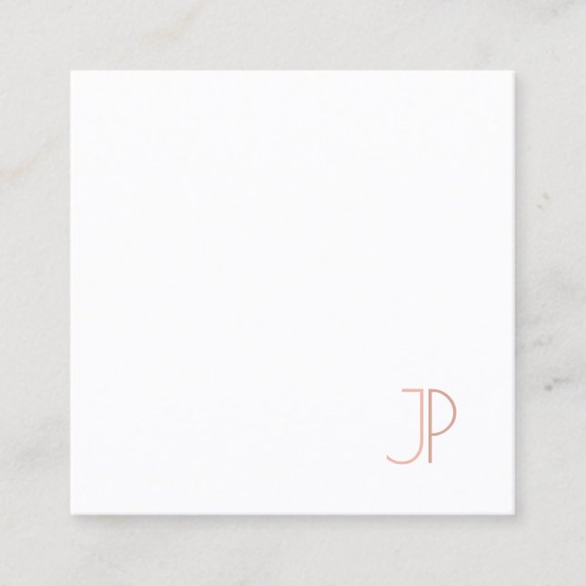 Tarjeta De Visita Cuadrada Monograma de diseño moderno elegante profesional s (Anverso)