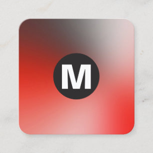 Tarjeta De Visita Cuadrada Monograma de punto circular - Gradientes blandos