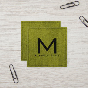 Tarjeta De Visita Cuadrada Monograma elegante y moderno