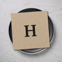 Monograma minimalista elegante profesional Kraft B