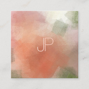 Tarjeta De Visita Cuadrada Monograma moderno creativo plantilla de lujo Elite